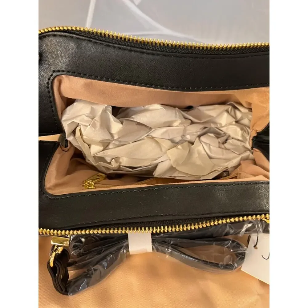 NWT JULES KAE Vegan Leather small Crossbody Bag Purse in Black With Dust Bag - Picture 9 of 11